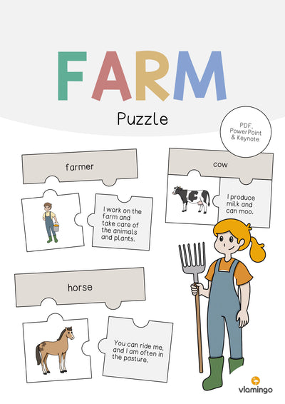 Farm / Bauernhof: Puzzle (Englisch)