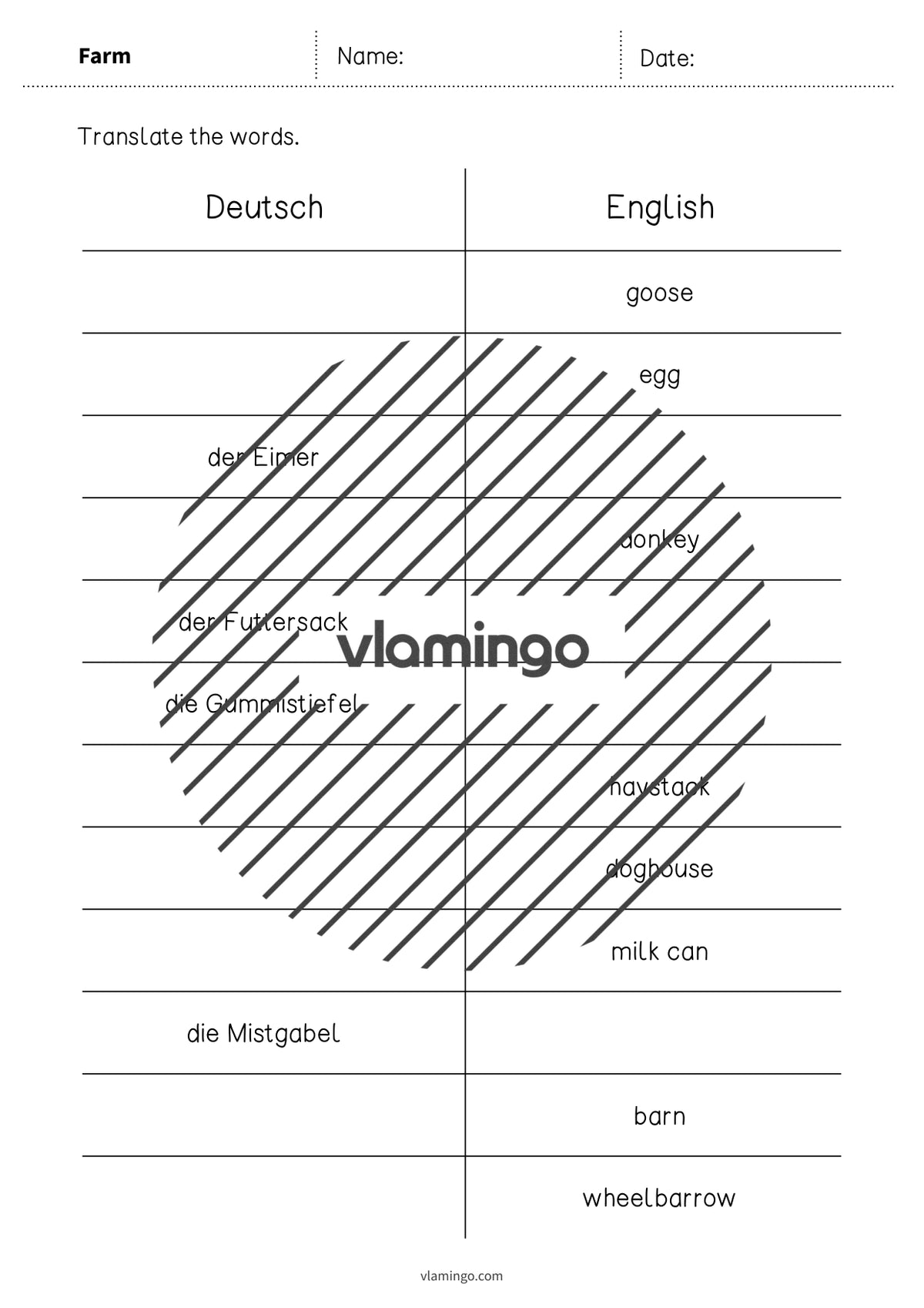 de englisch farm vocabulary mini test 004