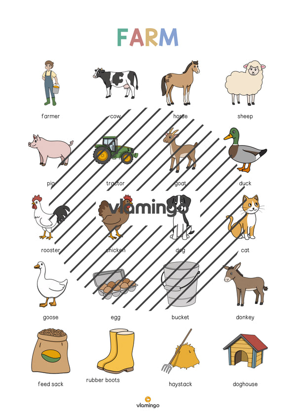 de englisch farm vocabulary poster 003