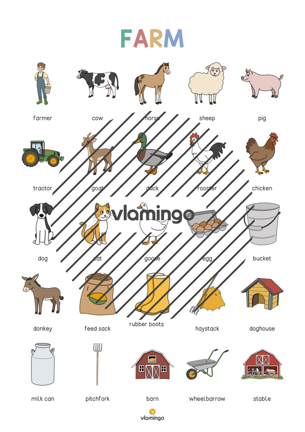 de englisch farm vocabulary poster 004