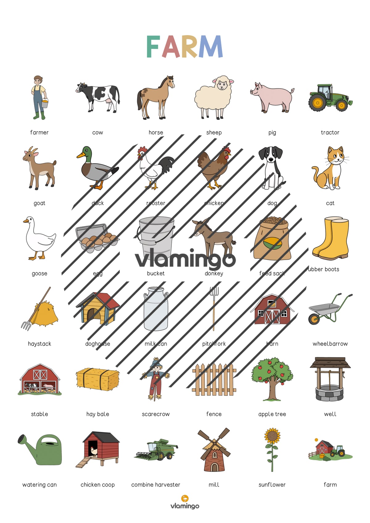 de englisch farm vocabulary poster 005