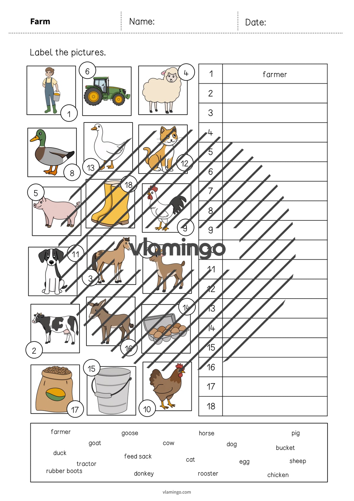 de englisch farm vocabulary worksheet 2 004