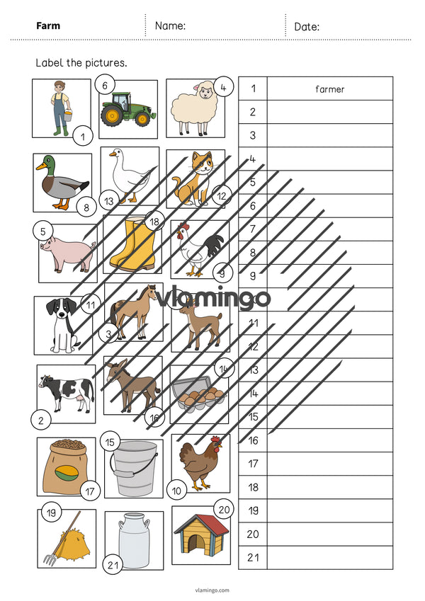 de englisch farm vocabulary worksheet 2 006