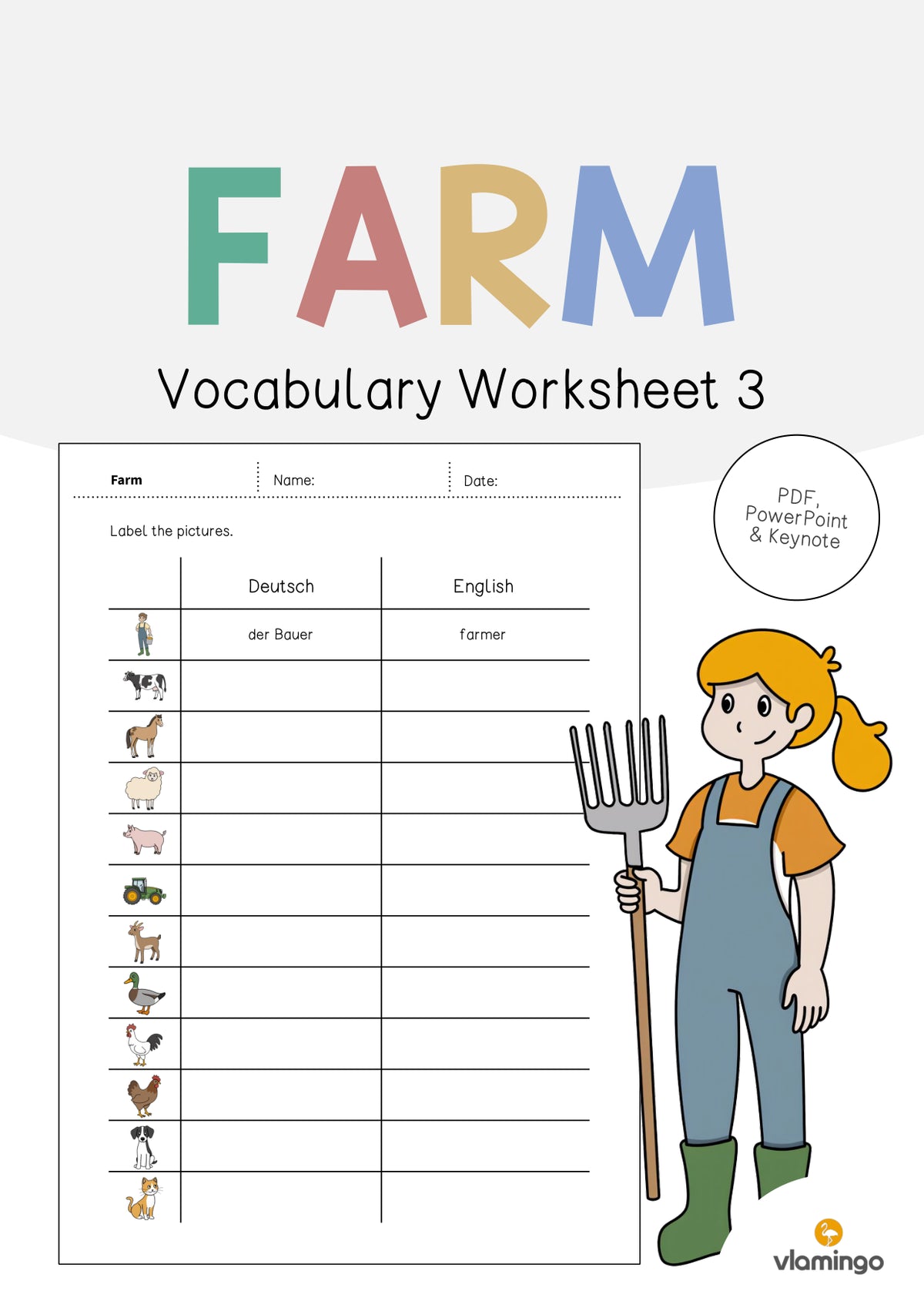 de englisch farm vocabulary worksheet 3 001