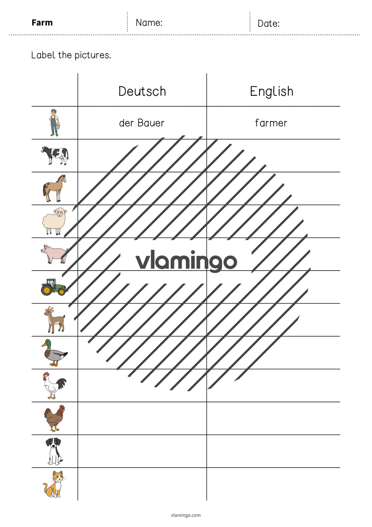 de englisch farm vocabulary worksheet 3 003