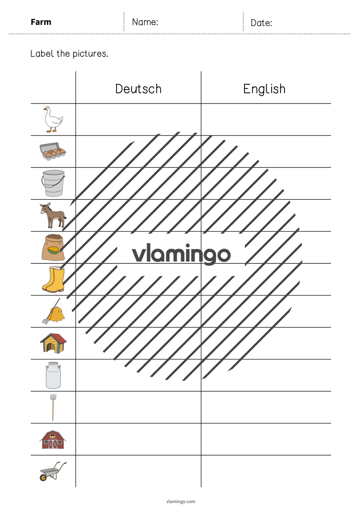 de englisch farm vocabulary worksheet 3 004