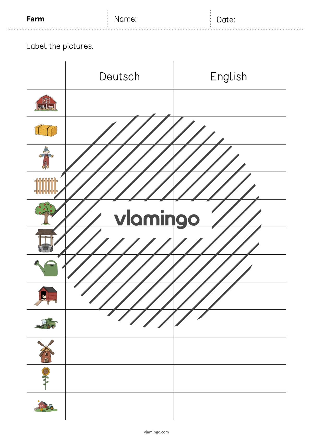 de englisch farm vocabulary worksheet 3 005