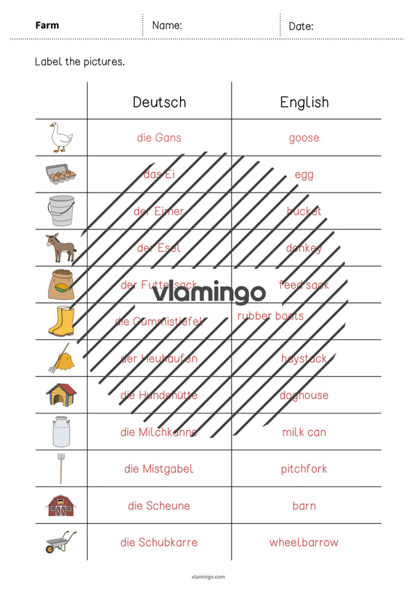 de englisch farm vocabulary worksheet 3 010