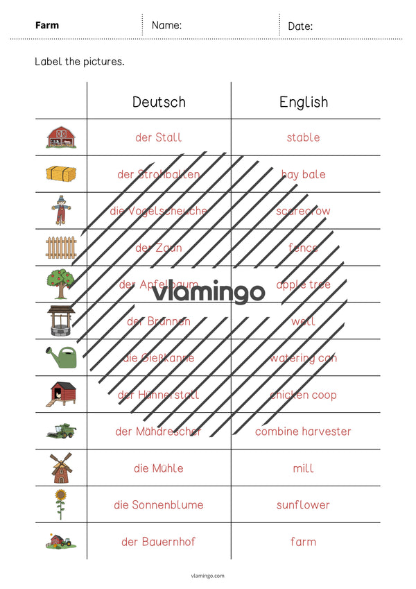 de englisch farm vocabulary worksheet 3 011