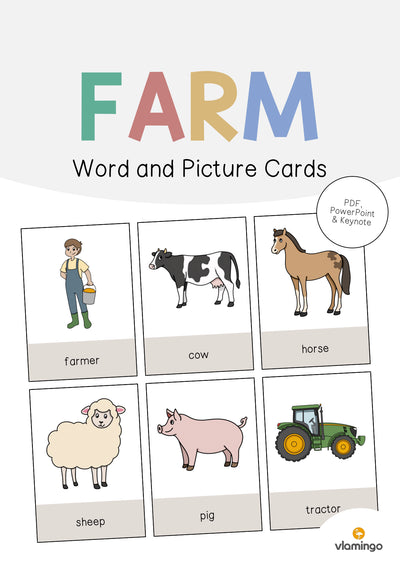 Farm / Bauernhof: Word and Picture Cards (Englisch)