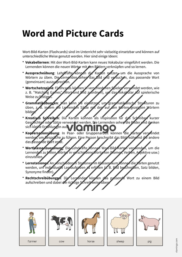 de englisch farm word and picture cards 002