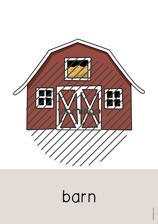 de englisch farm word and picture cards 025