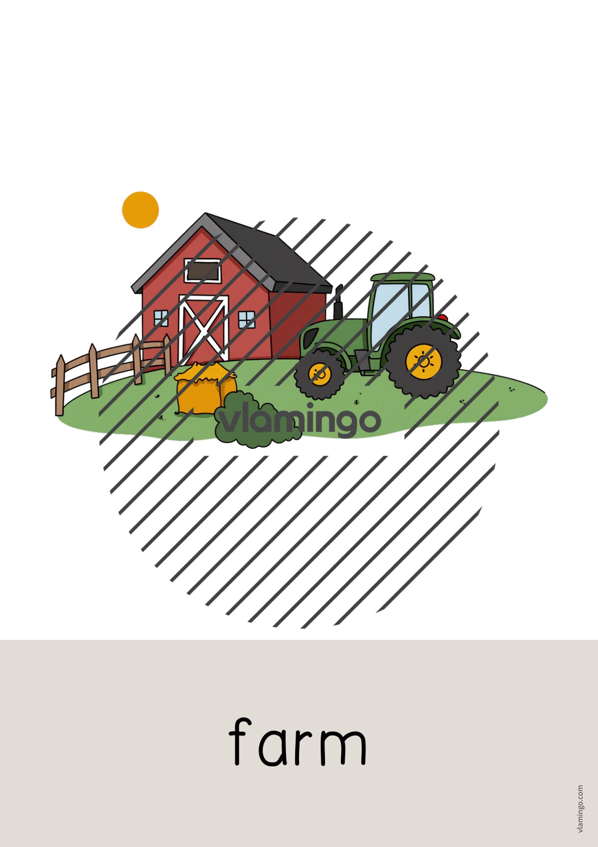de englisch farm word and picture cards 038