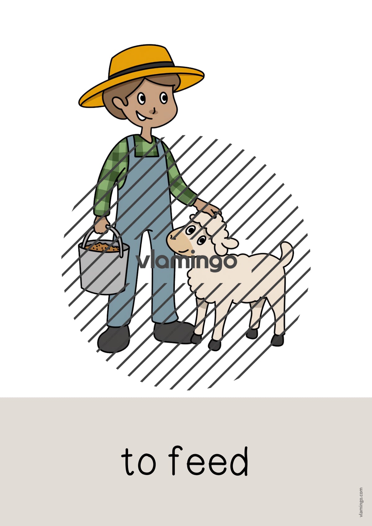 de englisch farm word and picture cards 061