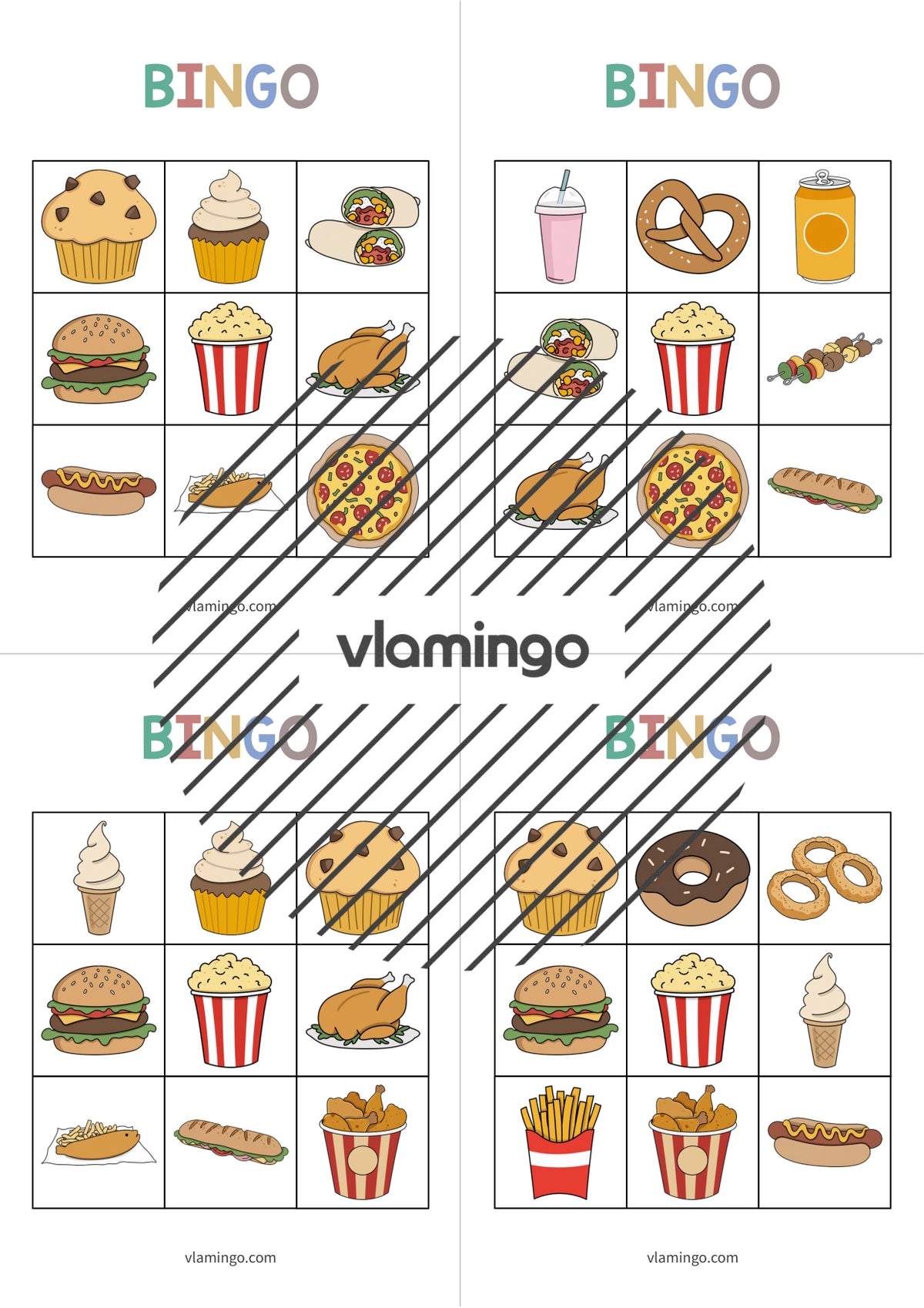de englisch fast food bingo 012