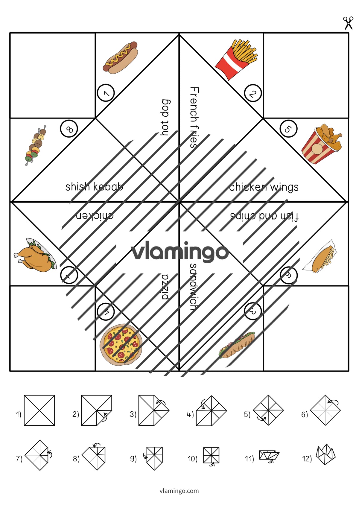 de englisch fast food cootie catcher 005