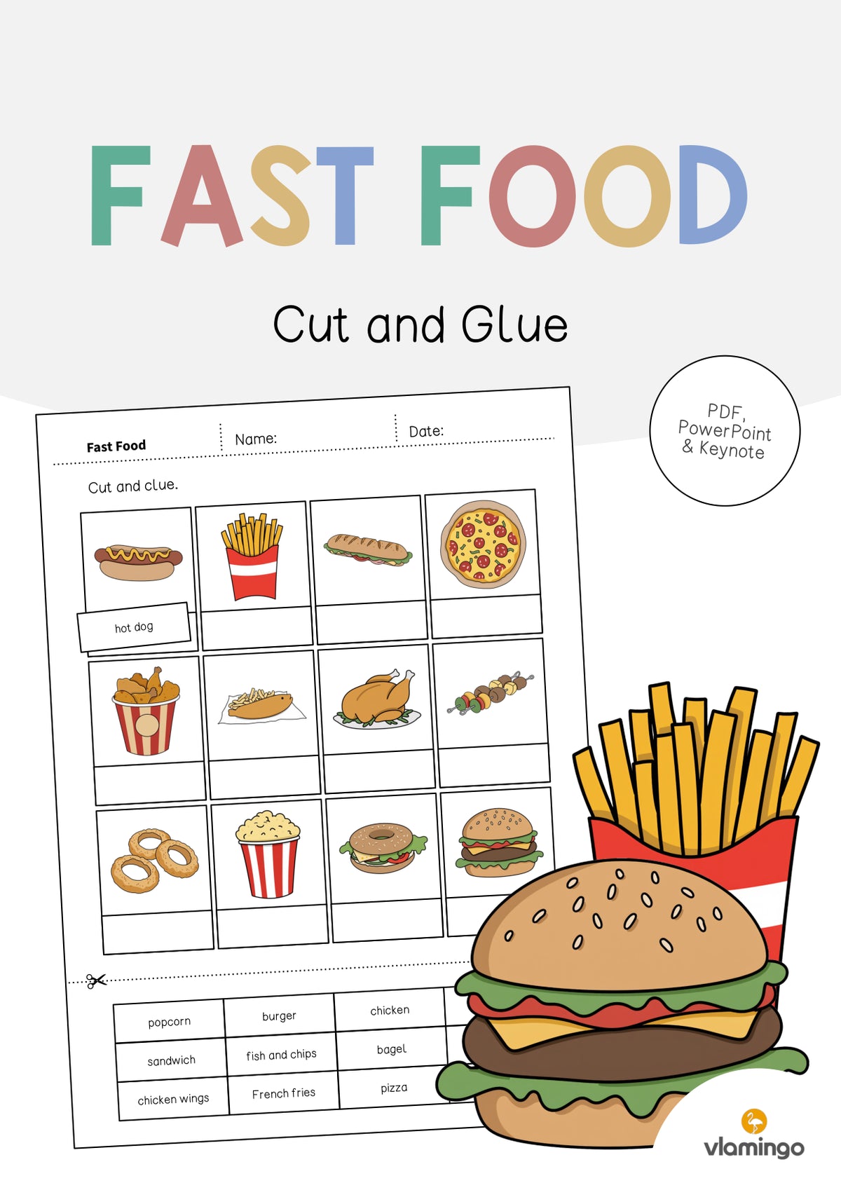 de englisch fast food cut and glue 001