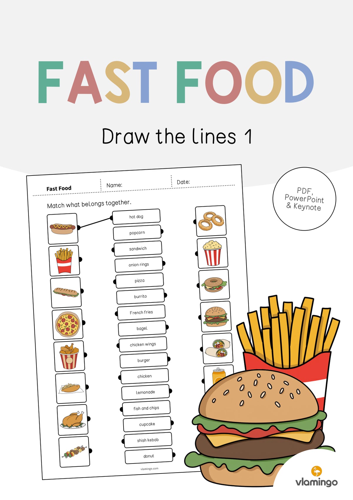 de englisch fast food draw the lines 1 001