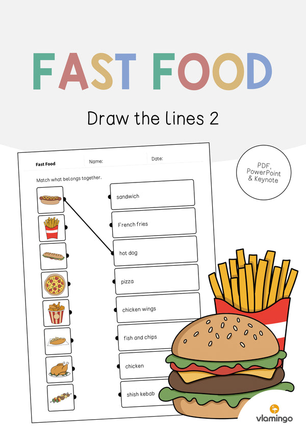 de englisch fast food draw the lines 2 001