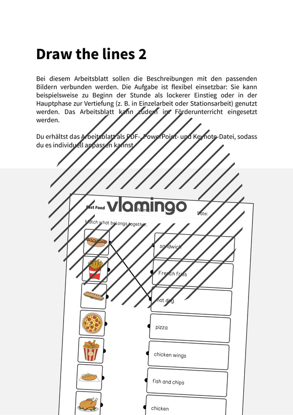 de englisch fast food draw the lines 2 002