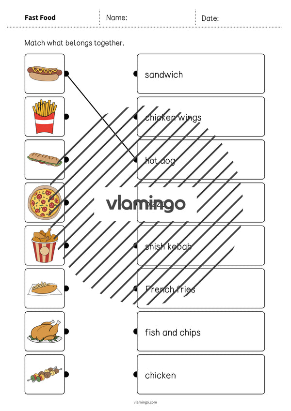 de englisch fast food draw the lines 2 003