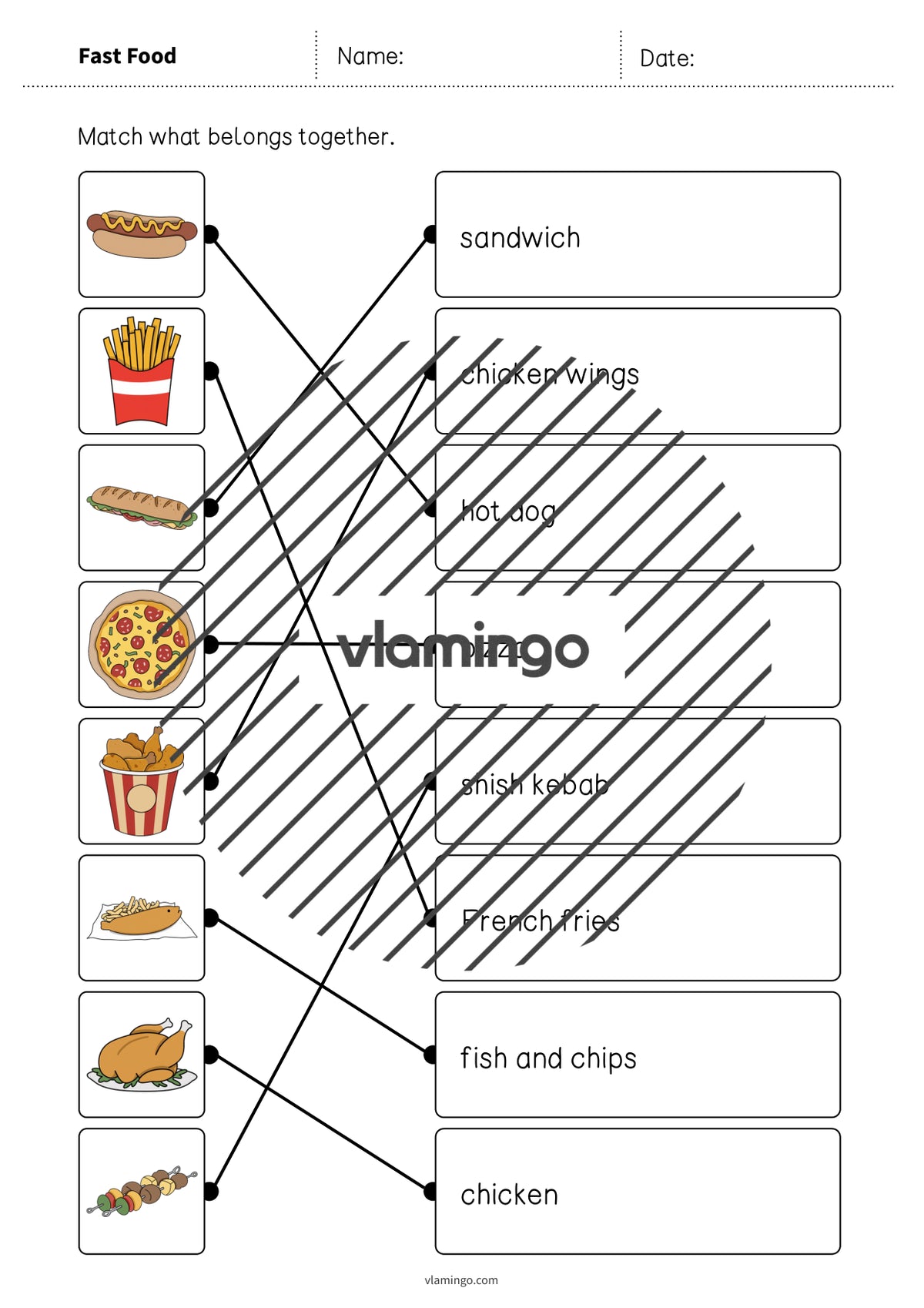 de englisch fast food draw the lines 2 008