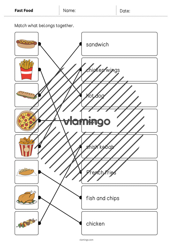 de englisch fast food draw the lines 2 008