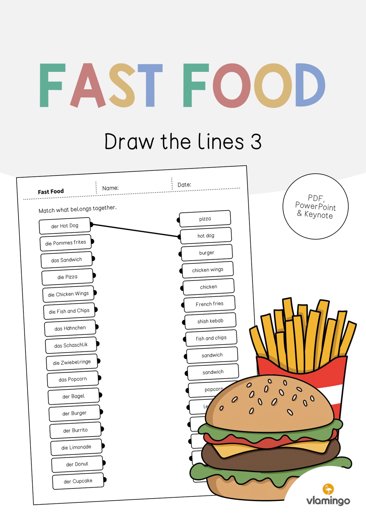 de englisch fast food draw the lines 3 001