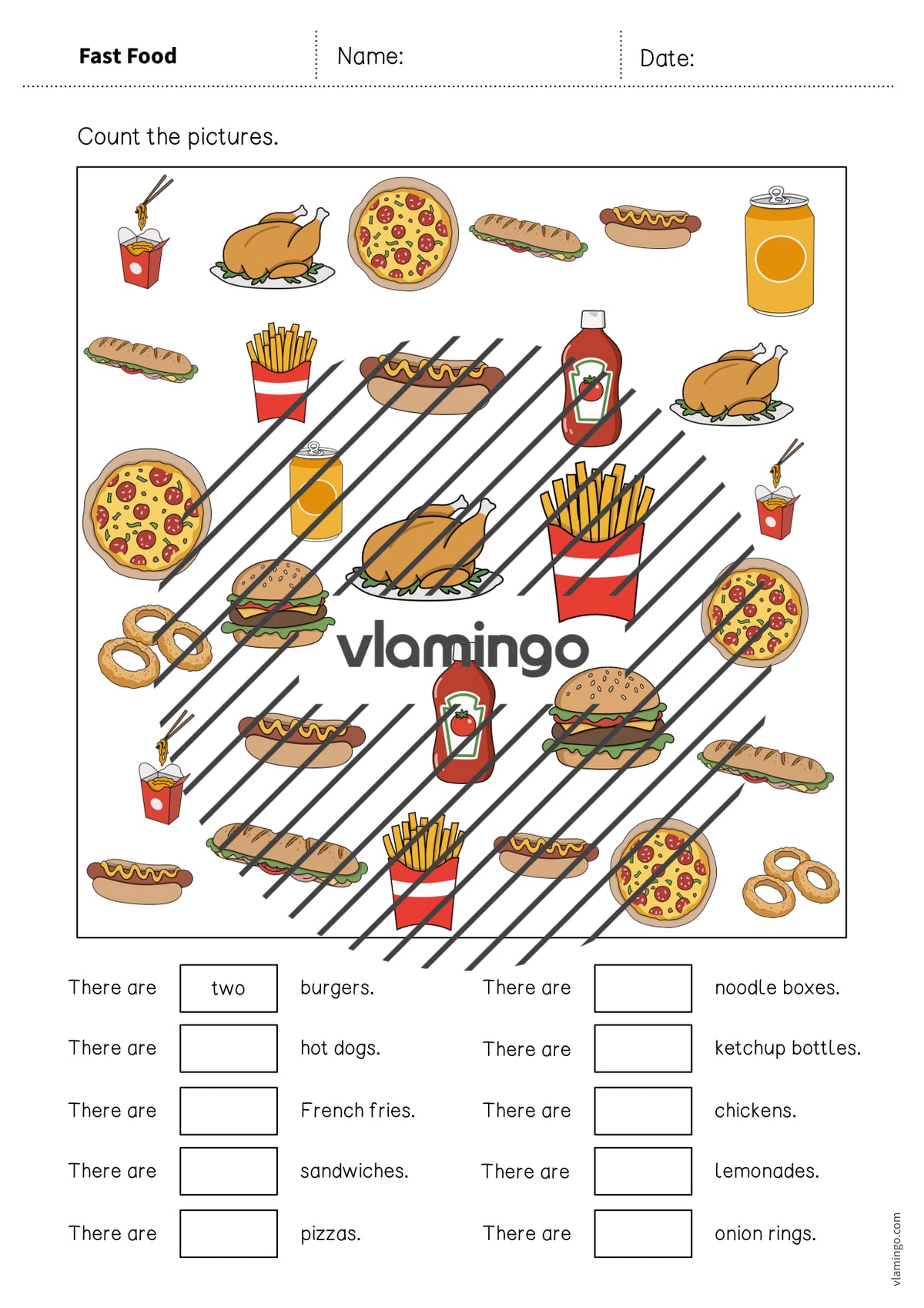 de englisch fast food how many worksheet 004