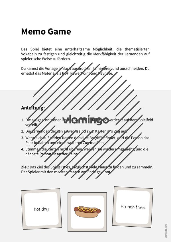 de englisch fast food memo game 002