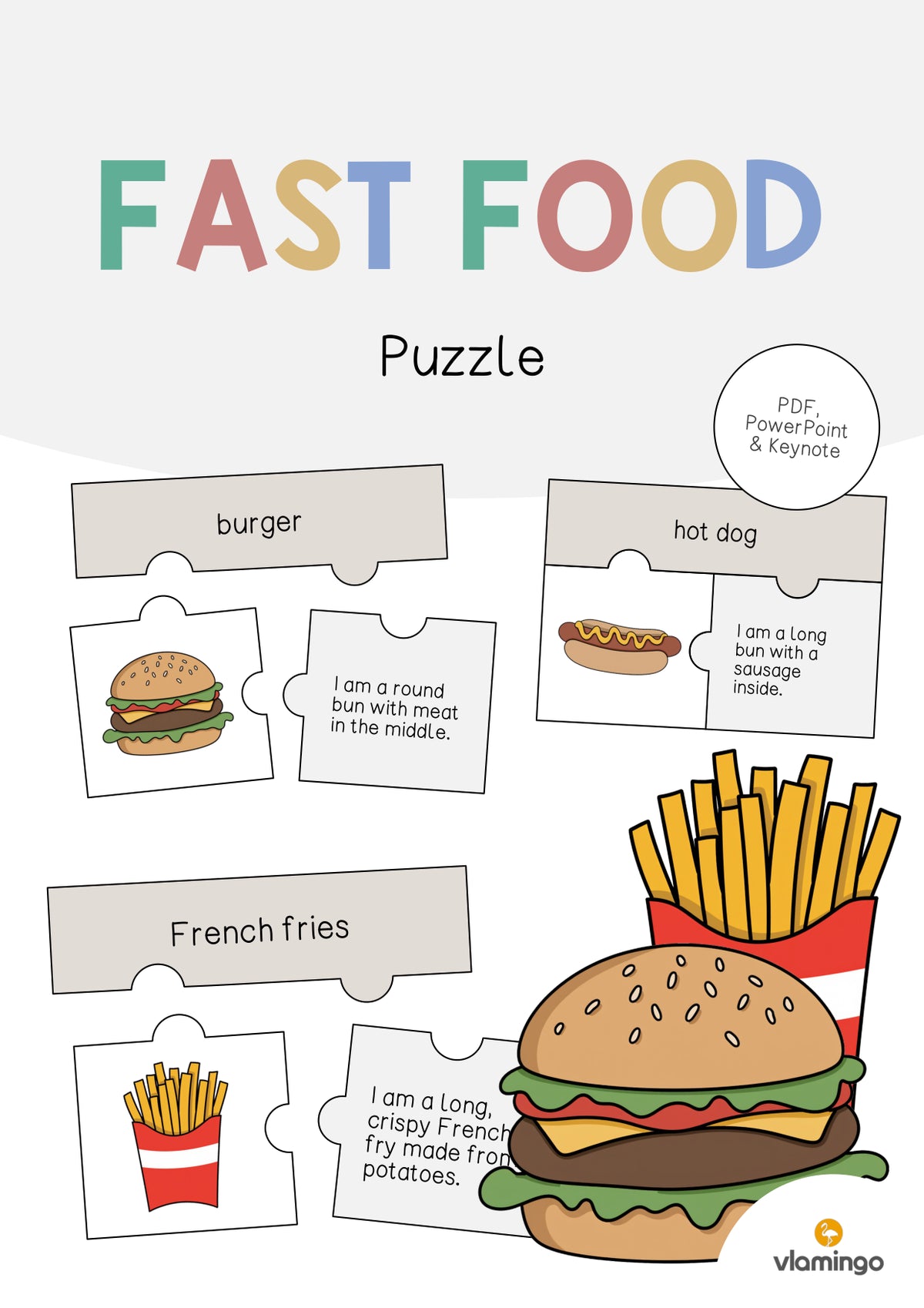 de englisch fast food puzzle 001