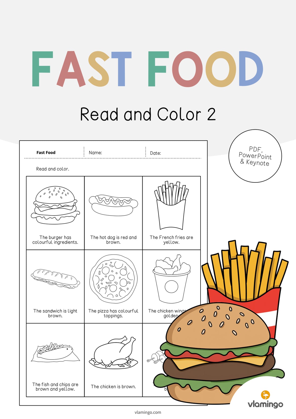 de englisch fast food read and color 2 001