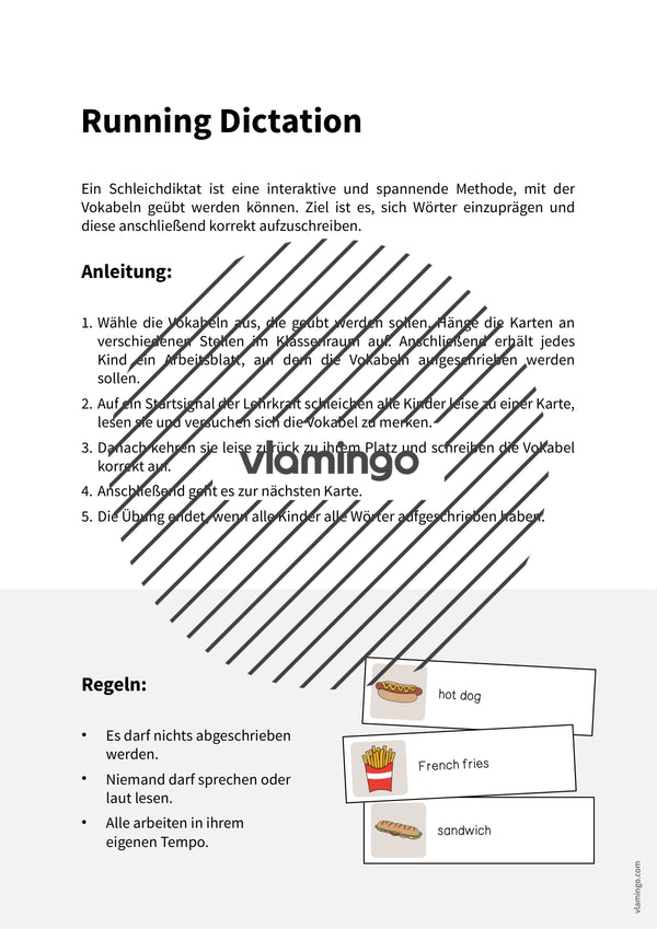 de englisch fast food running dictation 002
