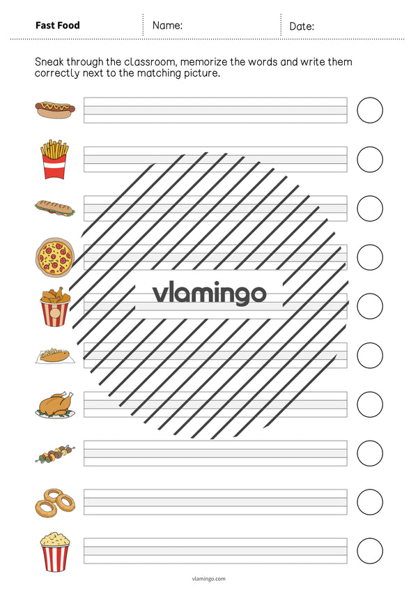 de englisch fast food running dictation 009
