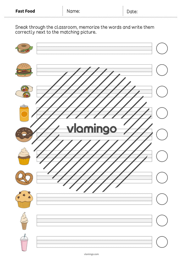 de englisch fast food running dictation 010