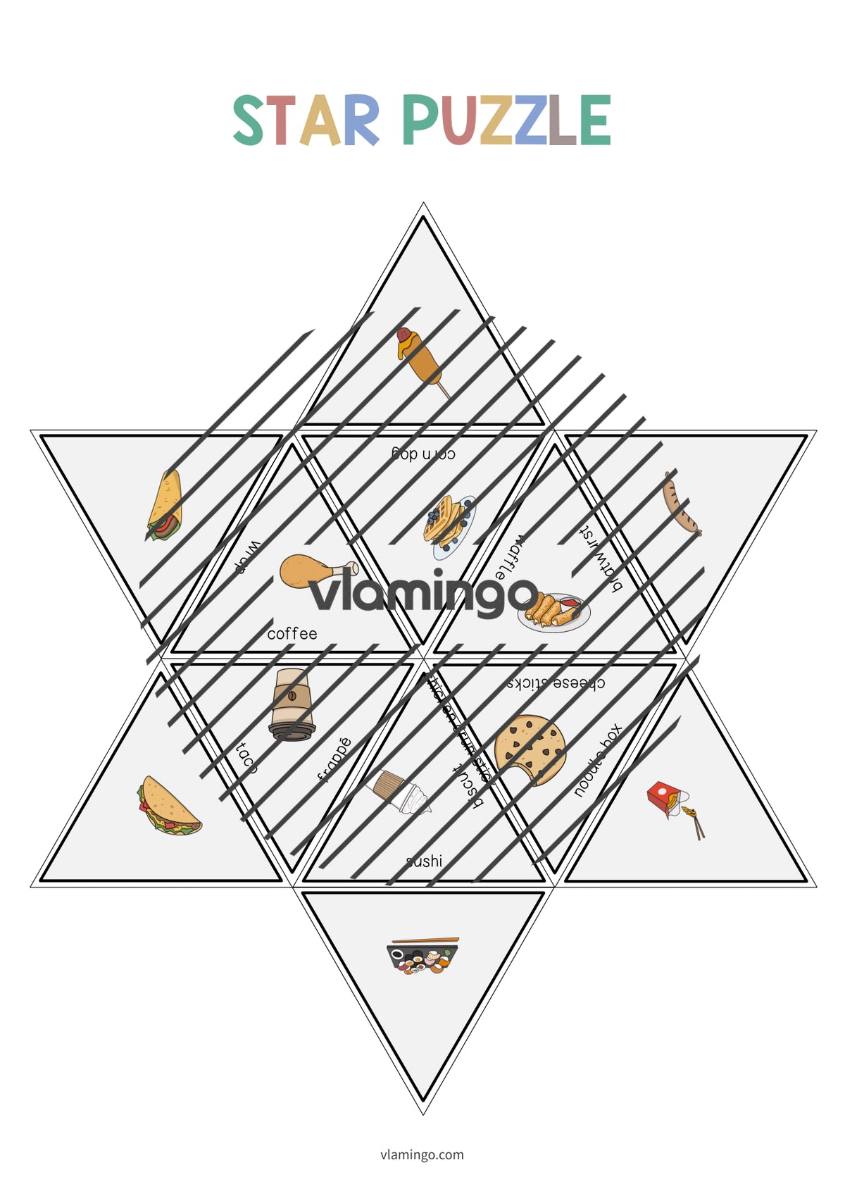de englisch fast food star puzzle 012