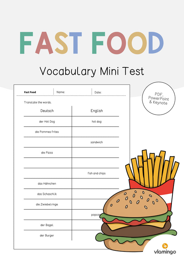 de englisch fast food vocabulary mini test 001