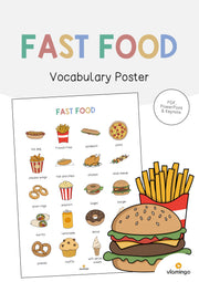 de englisch fast food vocabulary poster 001