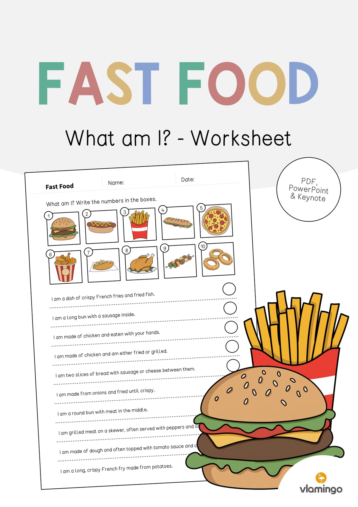 de englisch fast food what am i worksheet 001