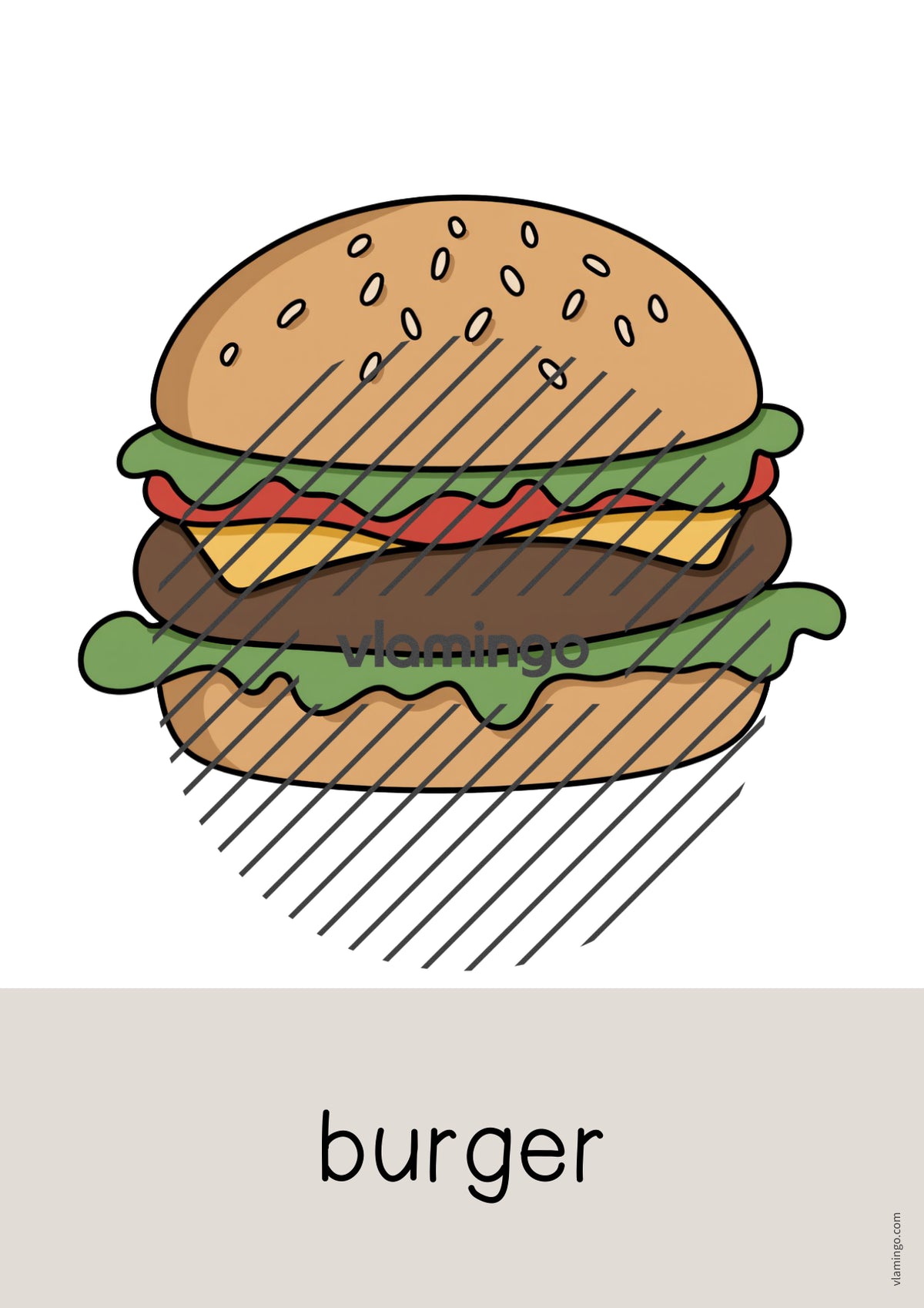 de englisch fast food word and picture cards 014