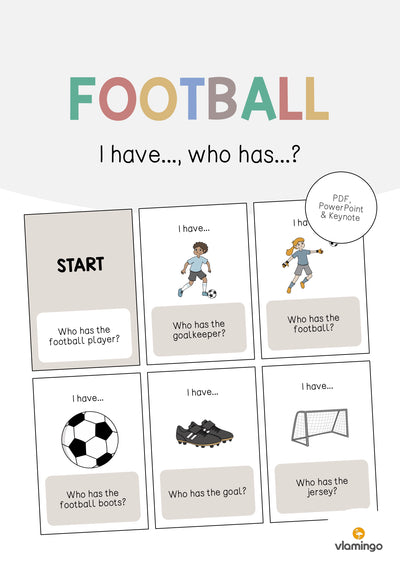 Football / Fußball: I have..., who has...? (Englisch)