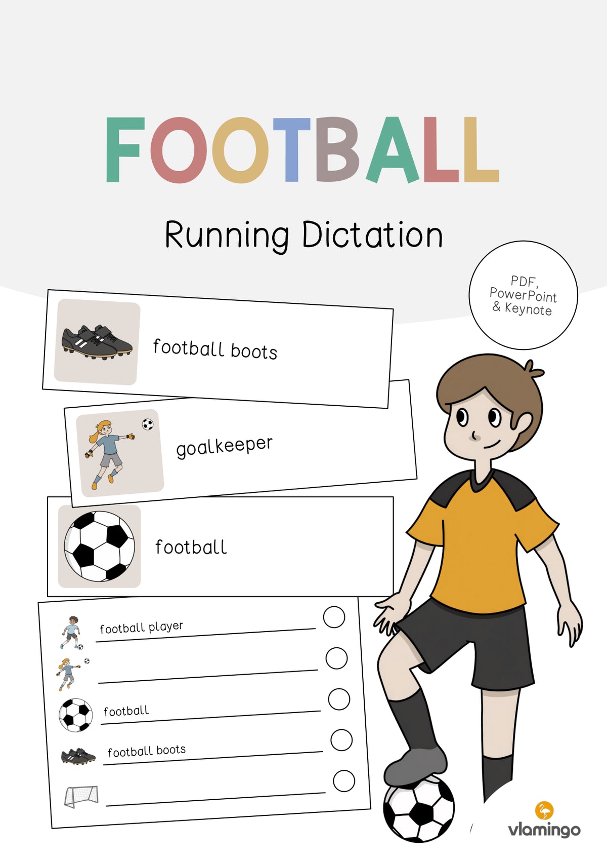 de englisch football running dictation 001