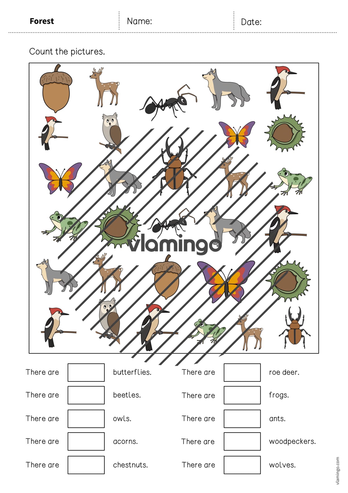de englisch forest how many worksheet 005