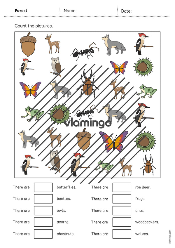 de englisch forest how many worksheet 005