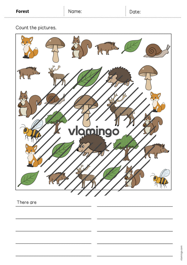 de englisch forest how many worksheet 007