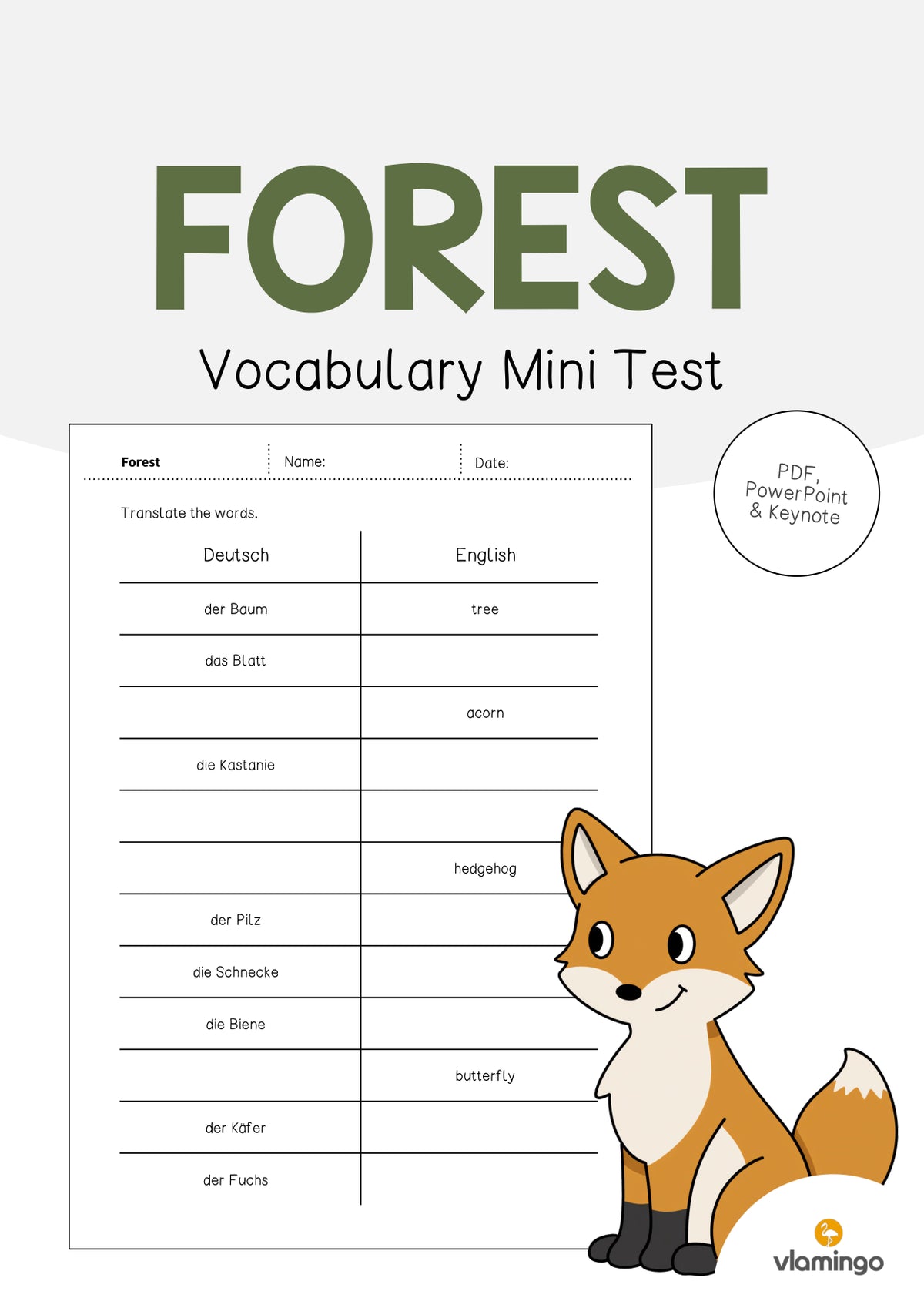 de englisch forest vocabulary mini test 001