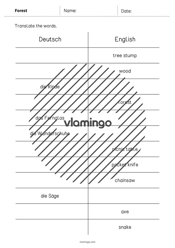 de englisch forest vocabulary mini test 006