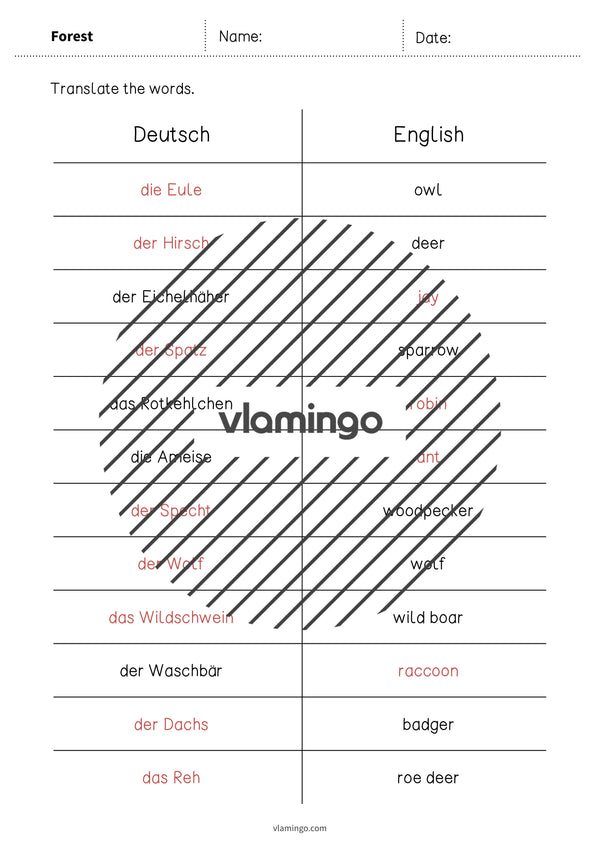 de englisch forest vocabulary mini test 010