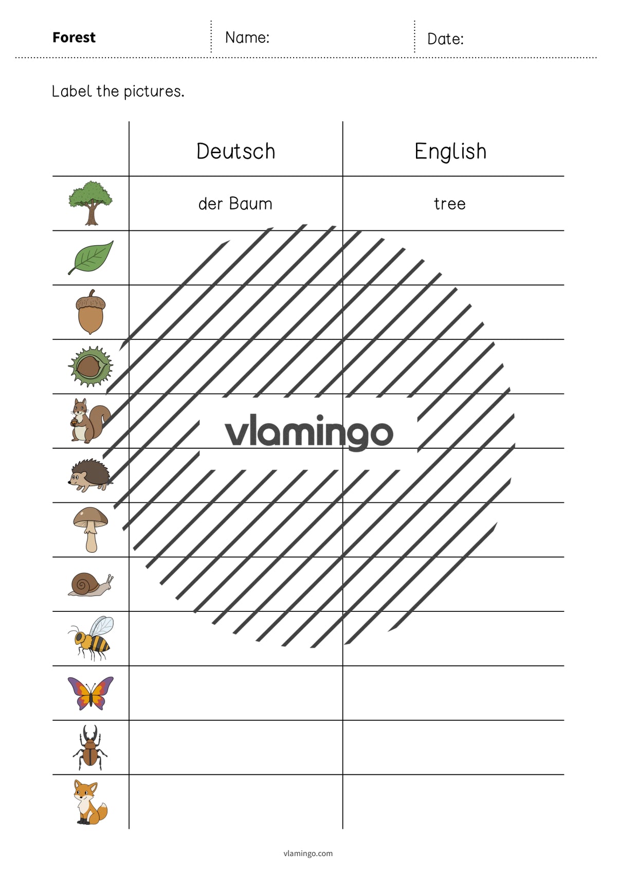 de englisch forest vocabulary worksheet 3 003