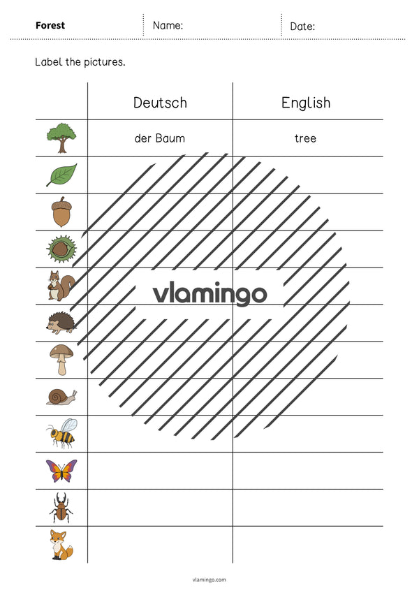 de englisch forest vocabulary worksheet 3 003